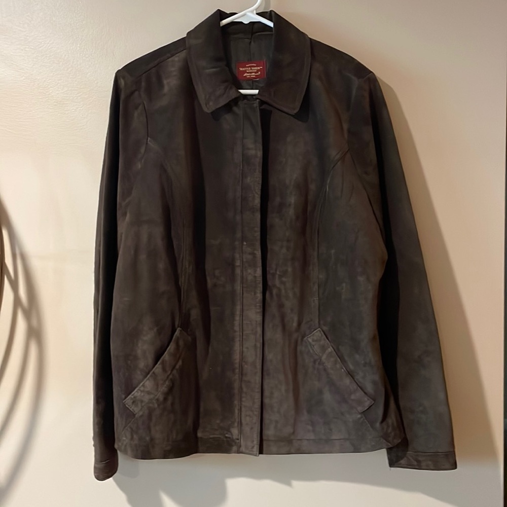 Eddie Bauer women’s suede brown jacket